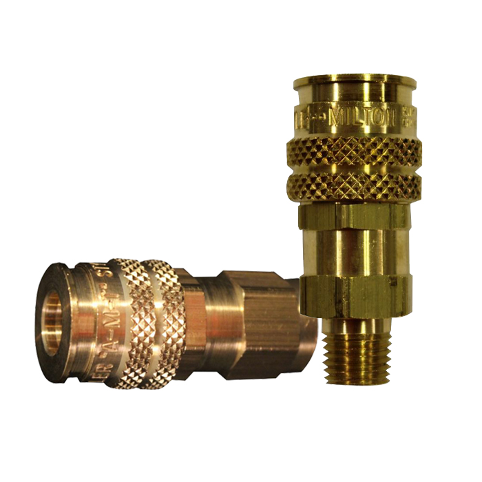 Milton® AMTStyle 3Way Interchange Fittings Tagged "Air Flow (SCFM